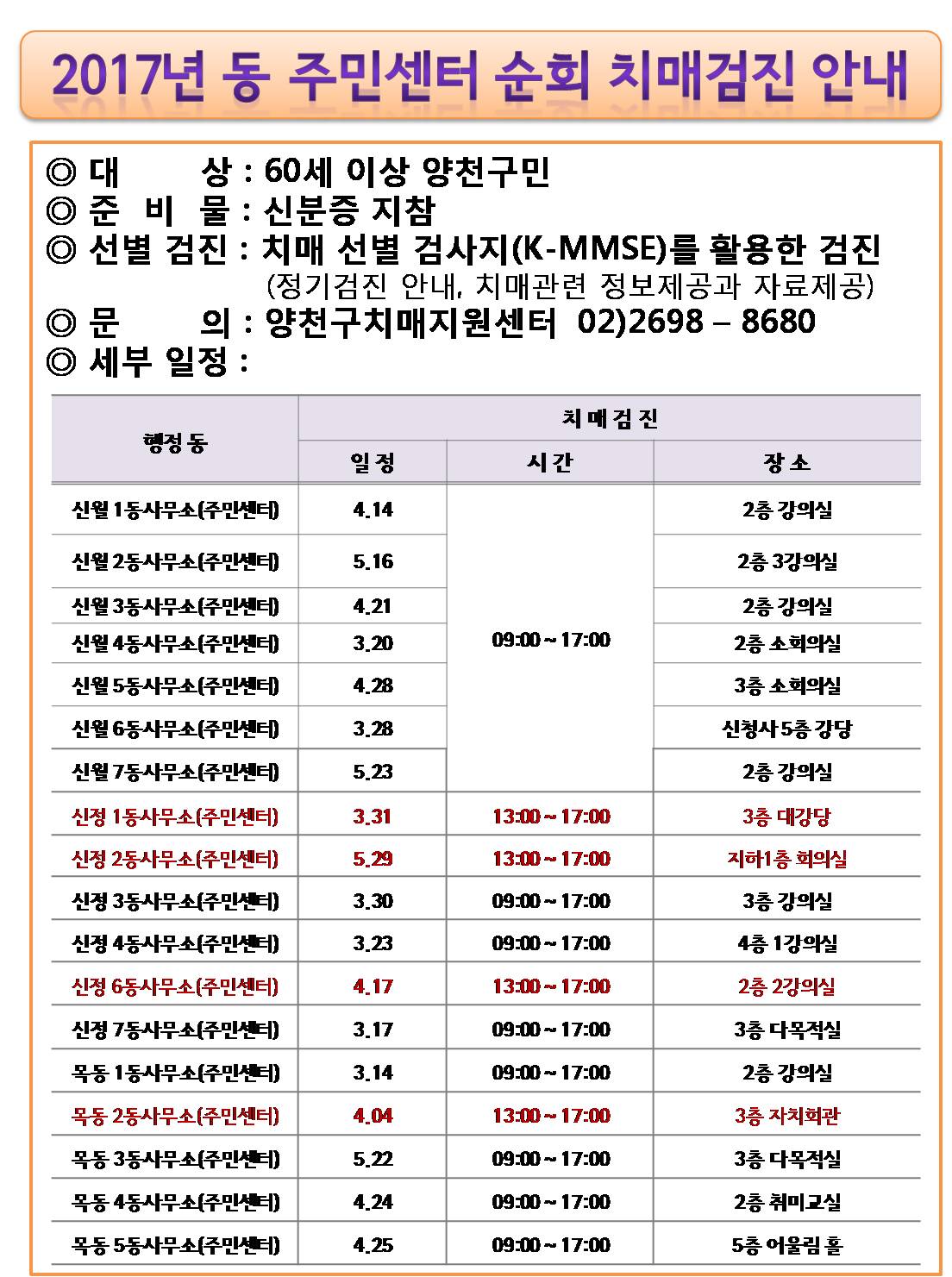 2017�� �� �ֹμ��� ã�ư��� ġ�ż������� ���� �ȳ�