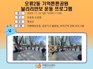 [구로]오류2동 기억튼튼공원 늴리리만보 운동 프로그램